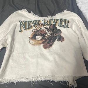 New River authentic sportswear crop top crewneck